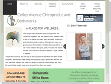 Tablet Screenshot of colleyavechiropractic.com